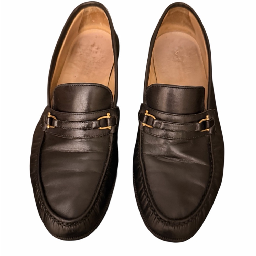 GUCCI Horsebit Moccasin Loafers 110 0158 in Black size 38 1/2 - Picture 2 of 16